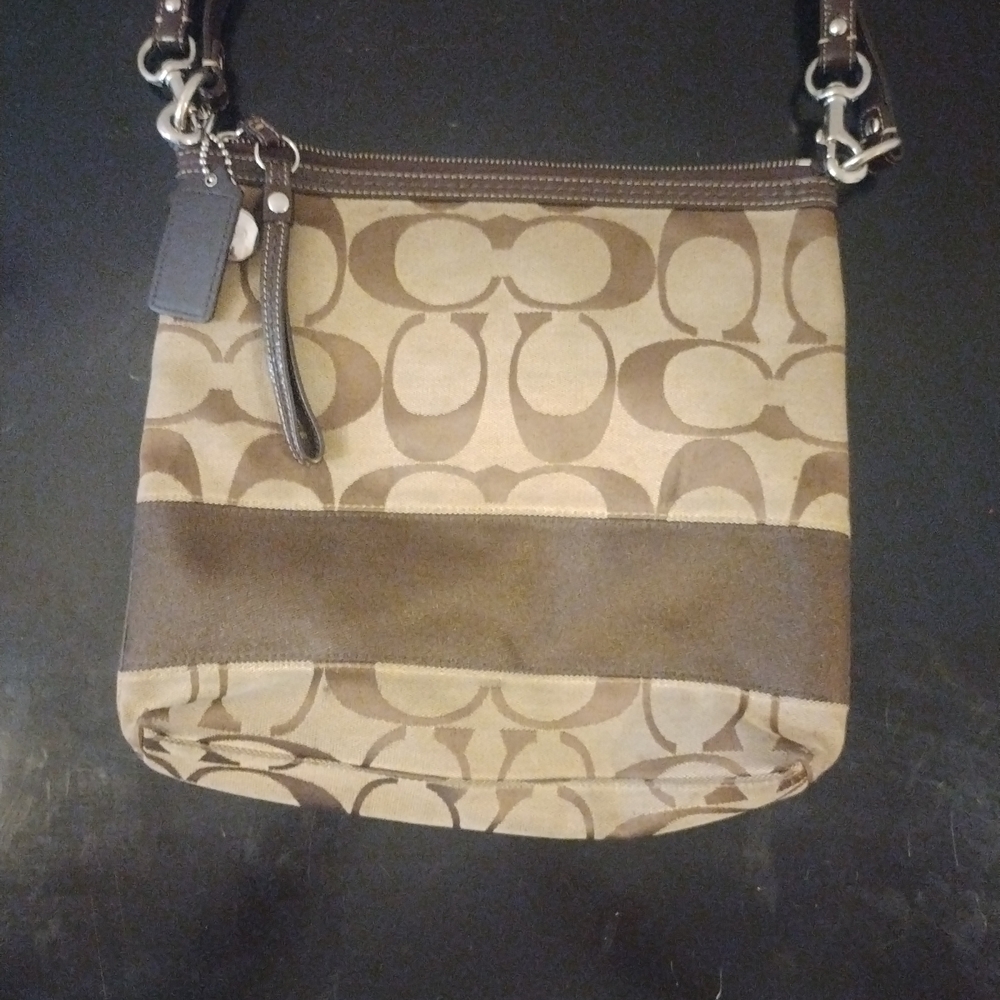 Coach Brown and Tan Crossbody Bag